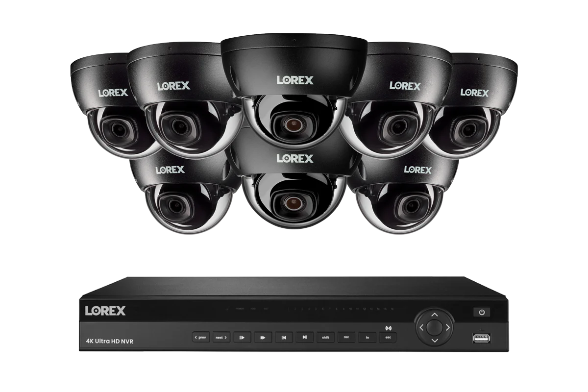 Lorex Elite Series NVR with A10 IP Dome Cameras - 4K 16-Channel 6TB Wired System