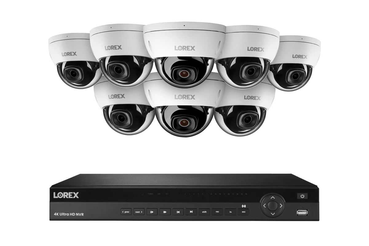 Lorex Elite Series 4K 16 Camera Capable 6TB Wired NVR System with 4MP (2K) A4 IP Dome Cameras