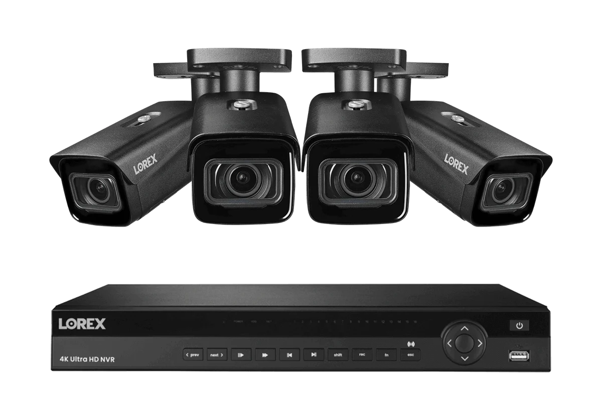 Lorex 4K (16 Camera Capable) 6TB Wired NVR System with Nocturnal 3 Smart IP Bullet Cameras with Motorized Varifocal Lens