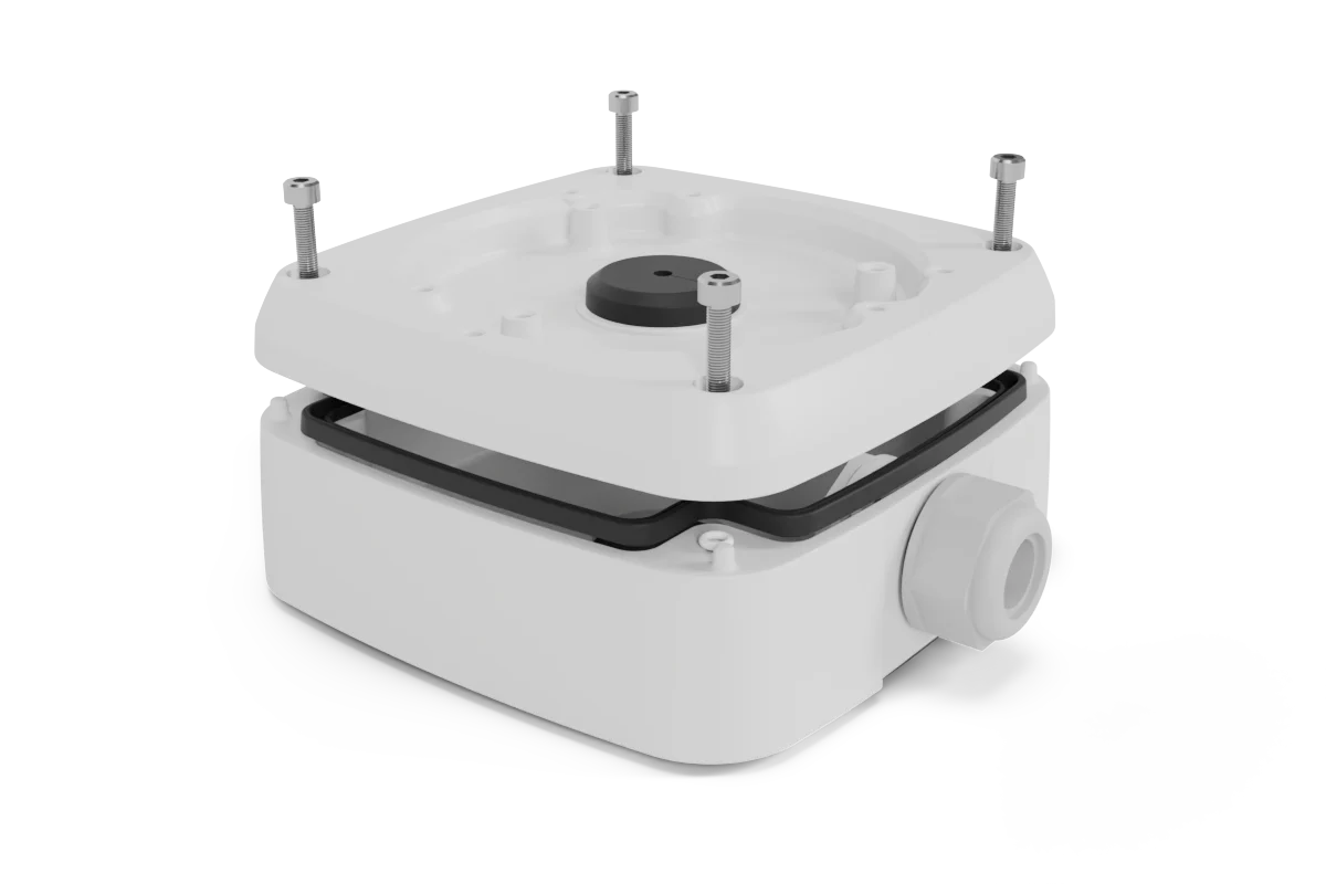 Outdoor Square Junction Box with Cable Gland for Turret and Dome Camera (Metal) - Image 4