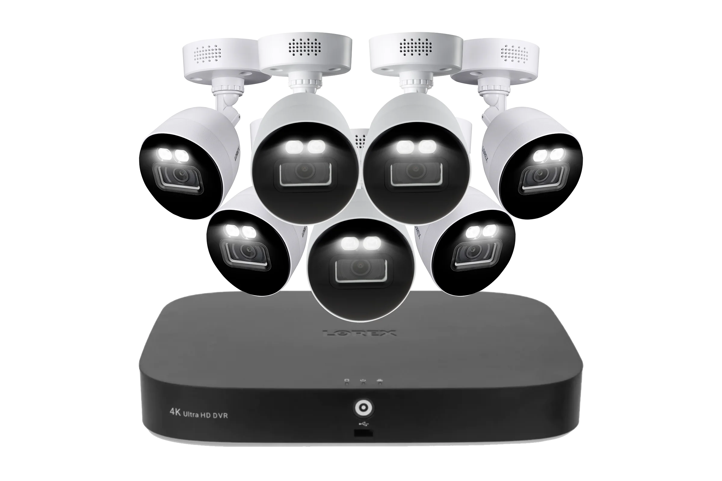 Lorex 4K 20 Camera Capable (16 Wired and 4 Wi-Fi) 2TB Wired DVR System with Seven Smart Deterrence CVI Wired Bullet Cameras - Amazon