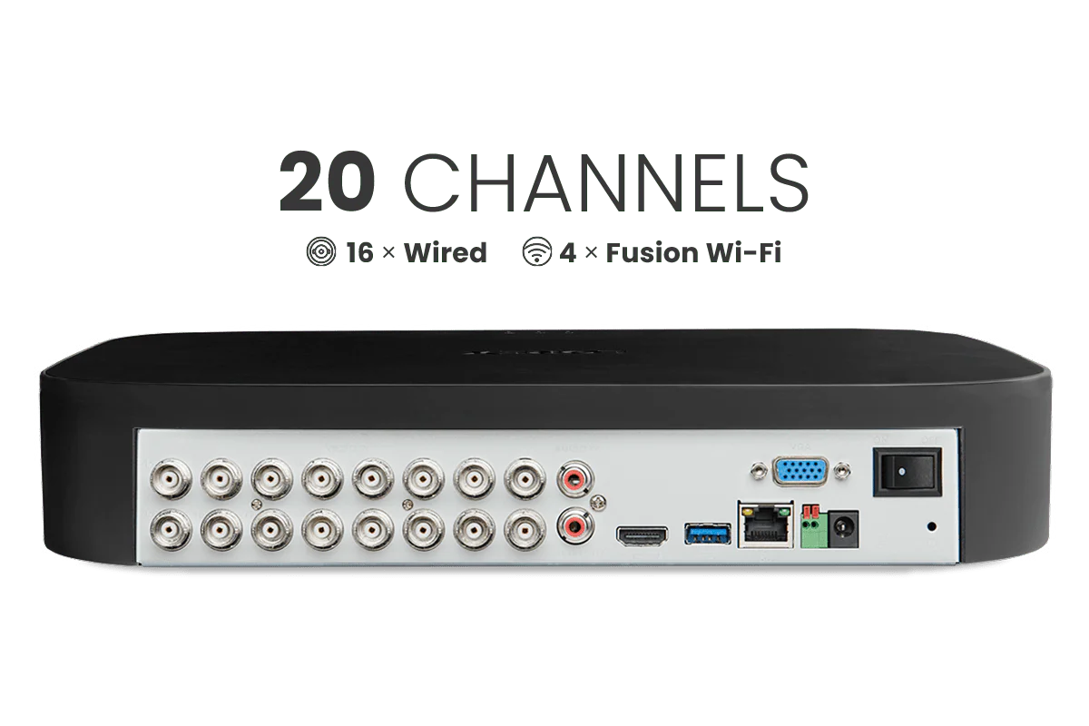 Lorex 4K 20 Camera Capable (16 Wired and 4 Fusion Wi-Fi) 2TB Wired DVR System with 7 Smart Deterrence Cameras - Image 2