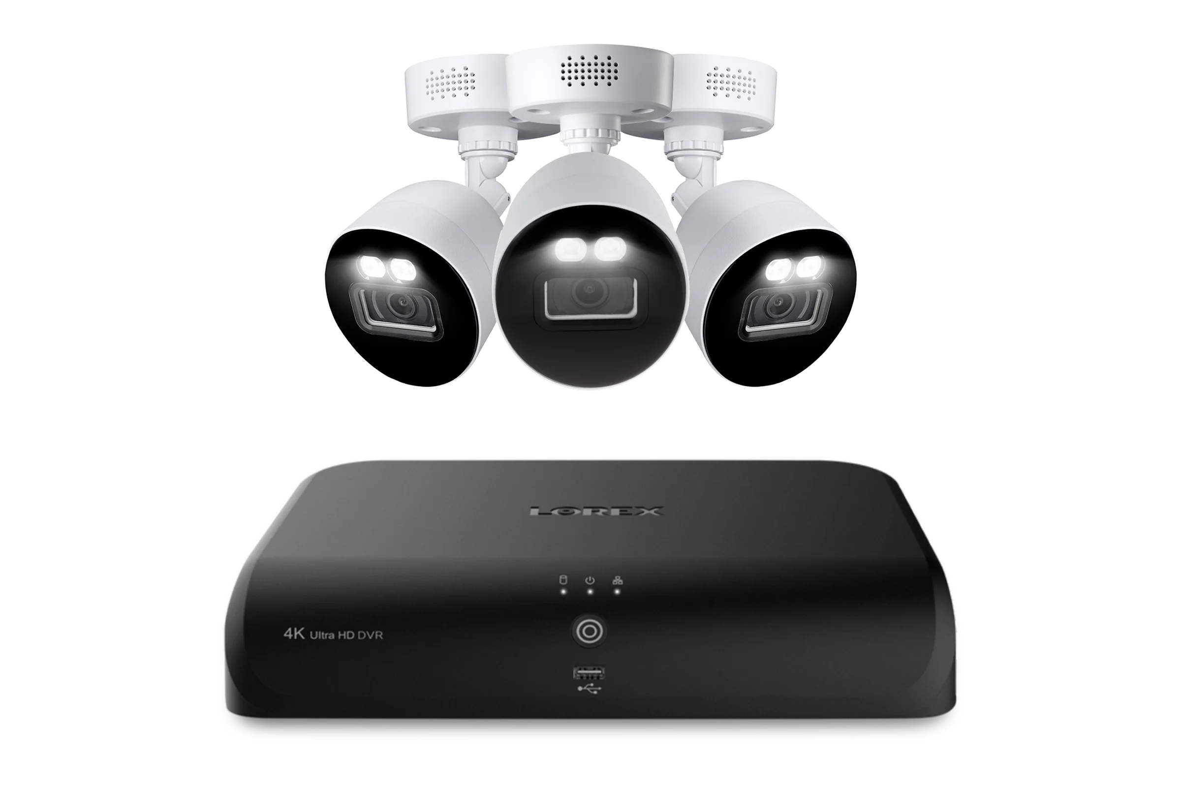 Lorex Fusion 4K 12 Camera Capable (8 Wired + 4 Wi-Fi) 2TB Wired DVR System with Three Active Deterrence Bullet Cameras - Amazon