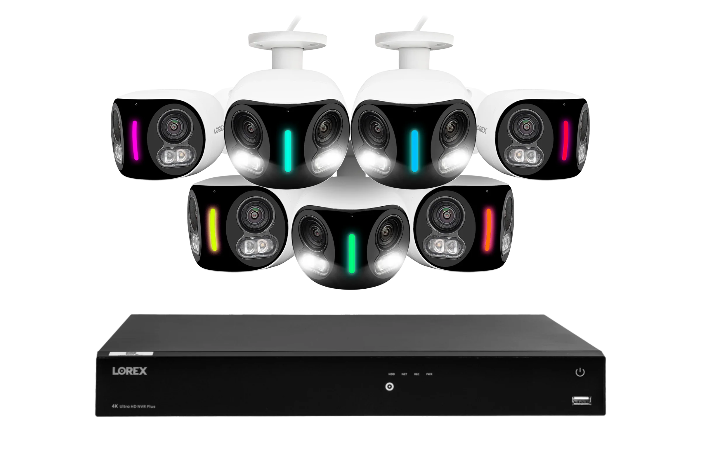 Lorex Fusion Series 4K 16 Camera Capable (Wired or Fusion Wi-Fi) 4TB Wired NVR System with Seven H20 IP Dual Lens Cameras - Amazon