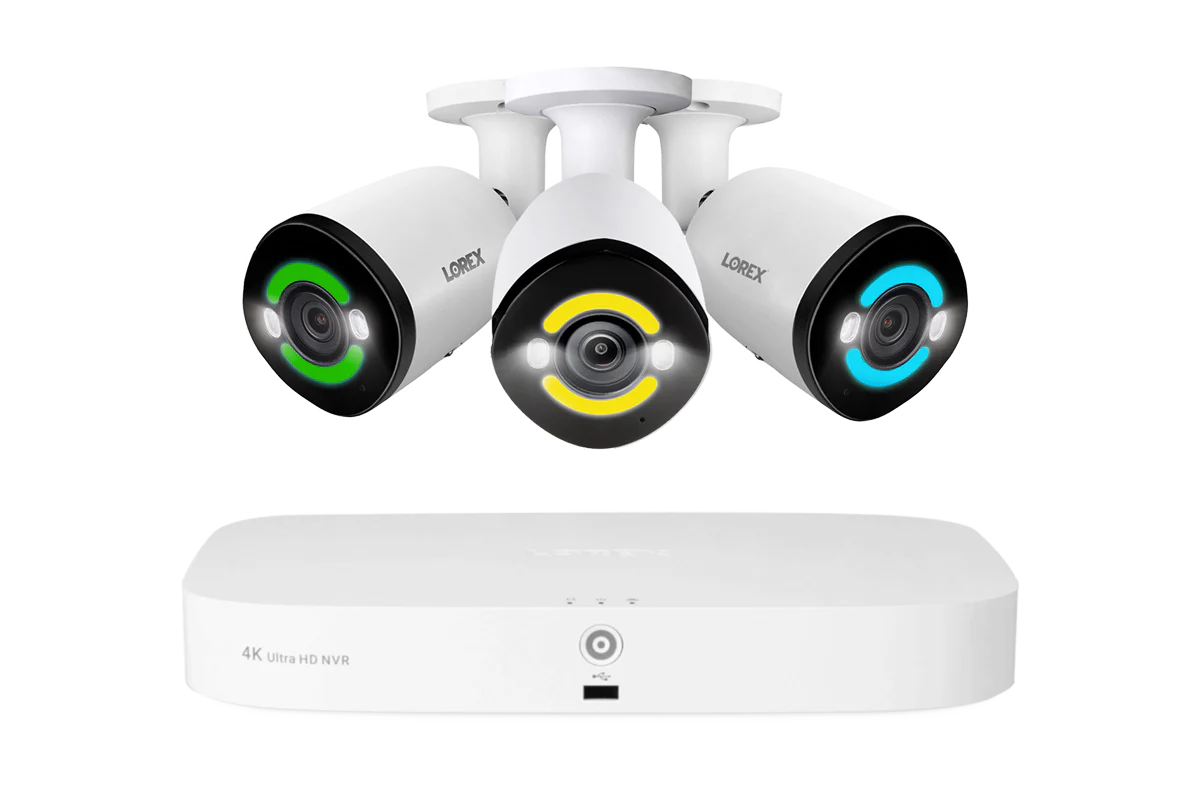 Lorex 4K+ 12MP 16 Camera Capable (8 Wired + 8 Fusion Wi-Fi ) 2TB Wired NVR System with Three H30 IP Bullet Cameras - Amazon