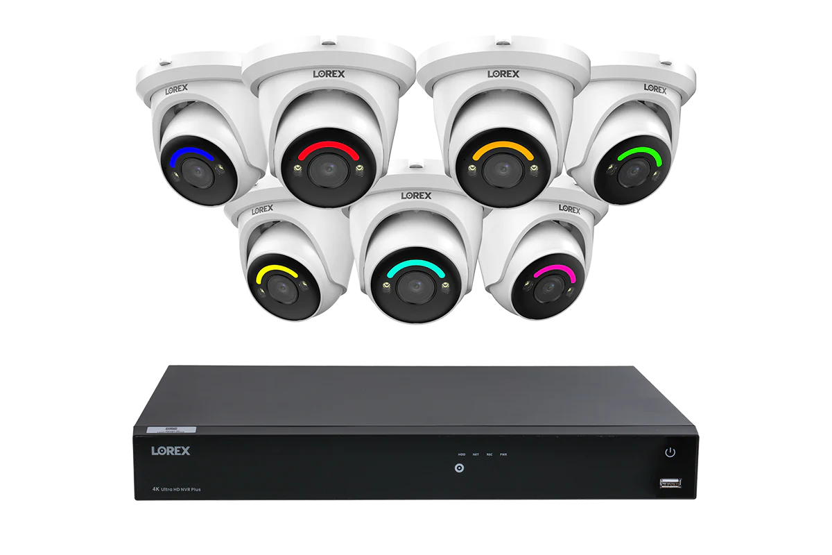 Lorex Fusion Series 4K 16 Camera Capable (Wired or Fusion Wi-Fi) 4TB Wired NVR System with H12 Wired 4K IP Dome Cameras (Amazon)