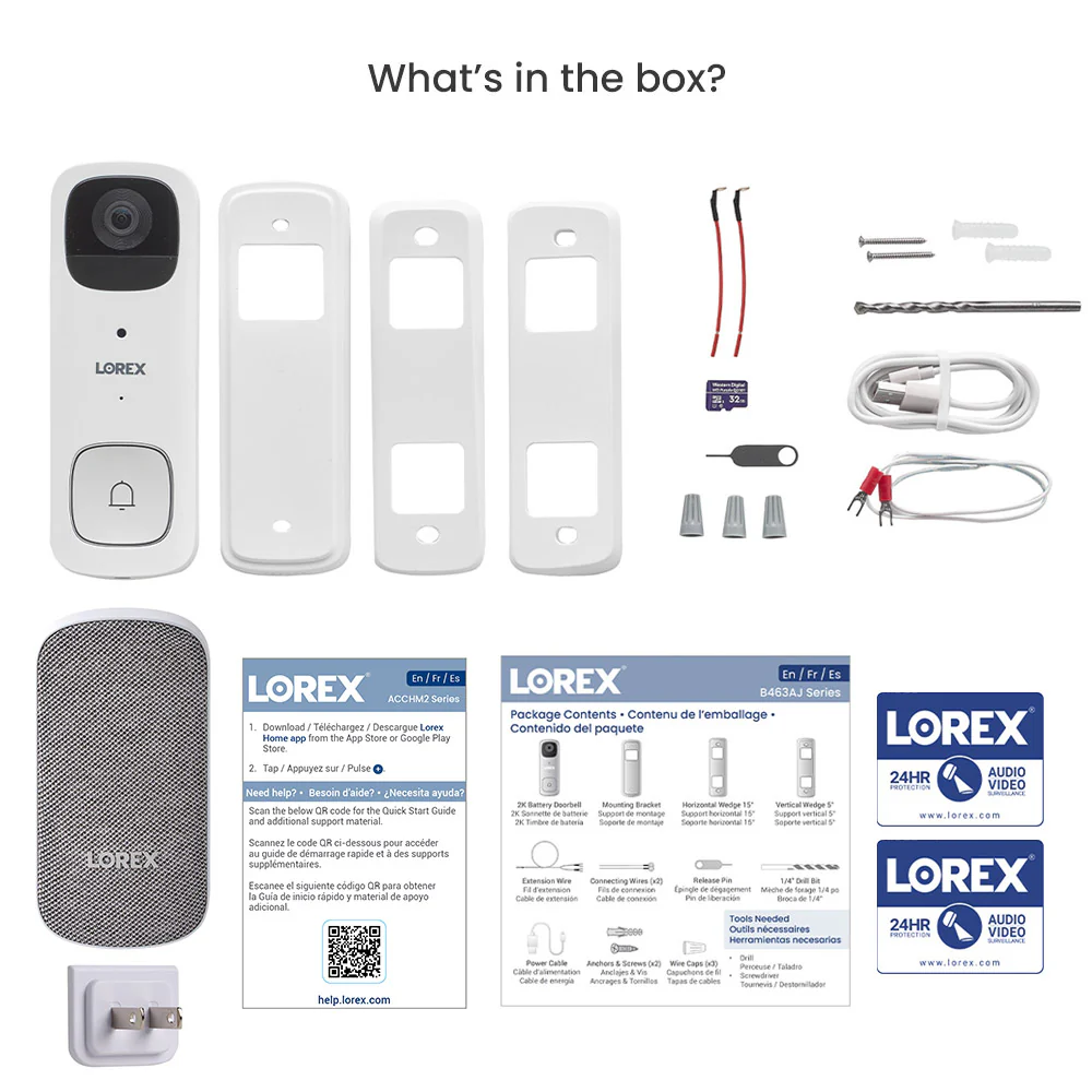 Lorex 2K Battery Video Doorbell with Wi-Fi Chimebox - Image 7