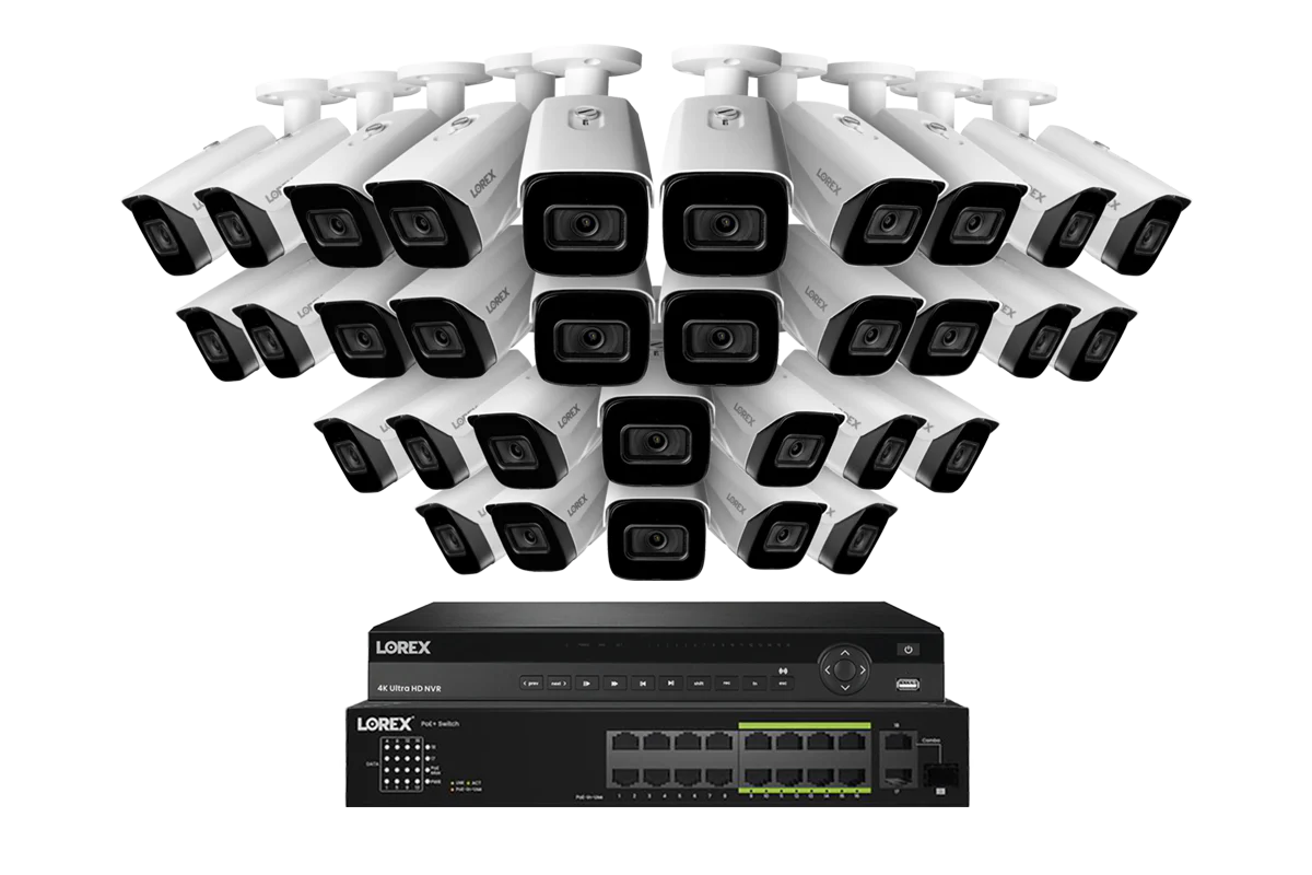 Lorex 4K (32 Camera Capable) 6TB Wired NVR System with Nocturnal 3 Smart IP Bullet Cameras Featuring Listen-In Audio and 30FPS Recording - Image 9