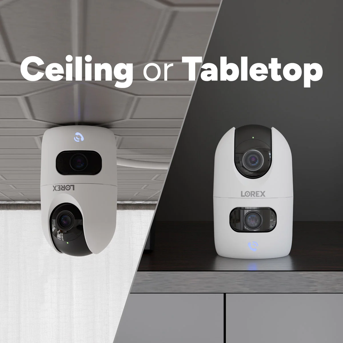 Lorex Connect 2K Dual-Lens Indoor Pan-Tilt Wi-Fi Camera - Image 4