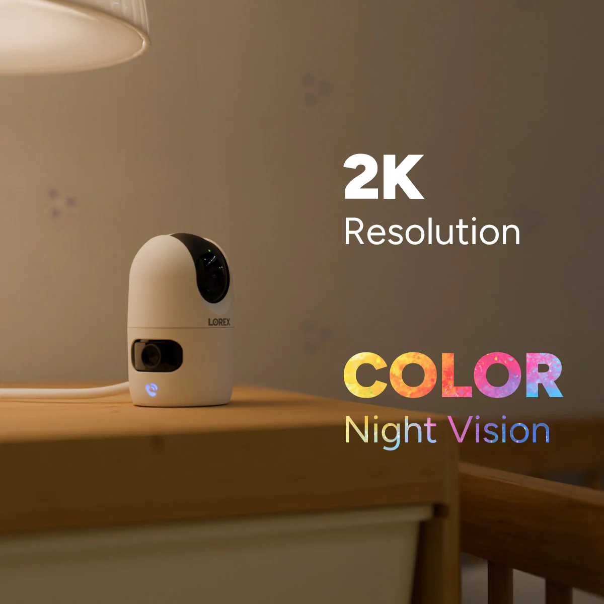 Lorex Connect 2K Dual-Lens Indoor Pan-Tilt Wi-Fi Camera - Image 5