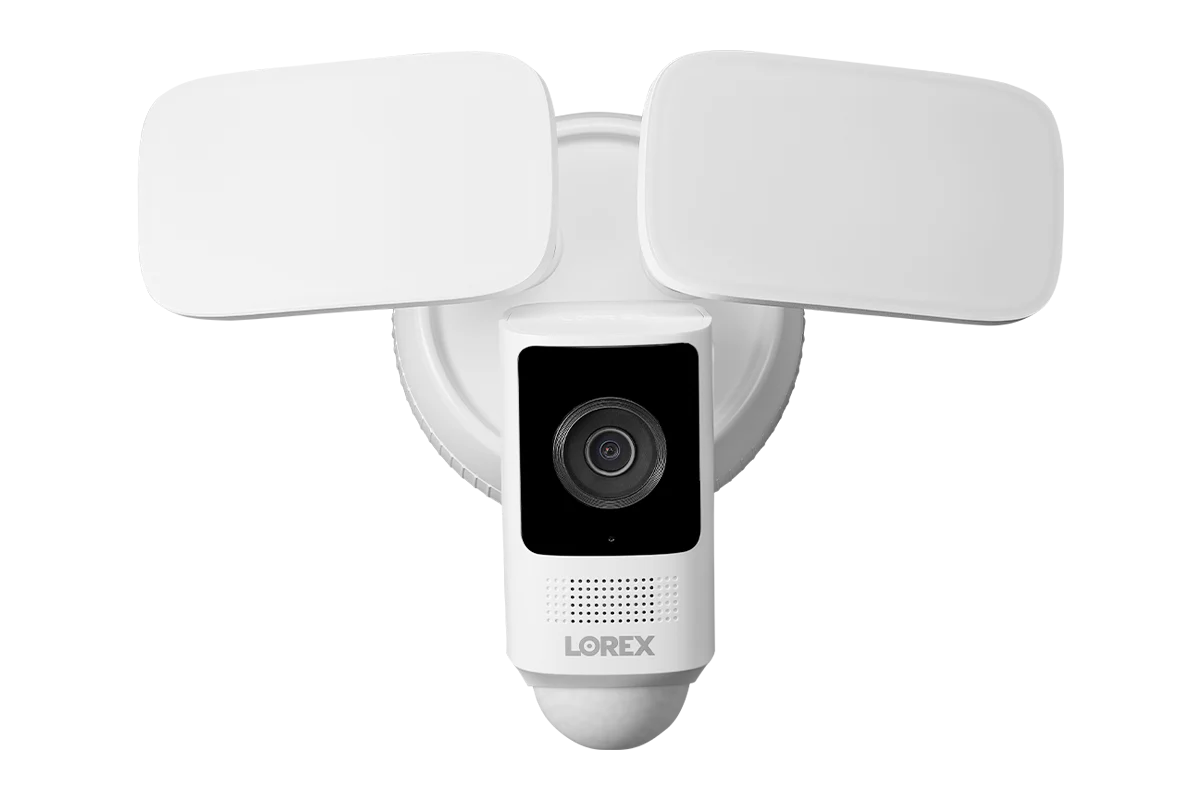 Lorex 2K Wired Floodlight Security Camera - White (One Pack) - Amazon