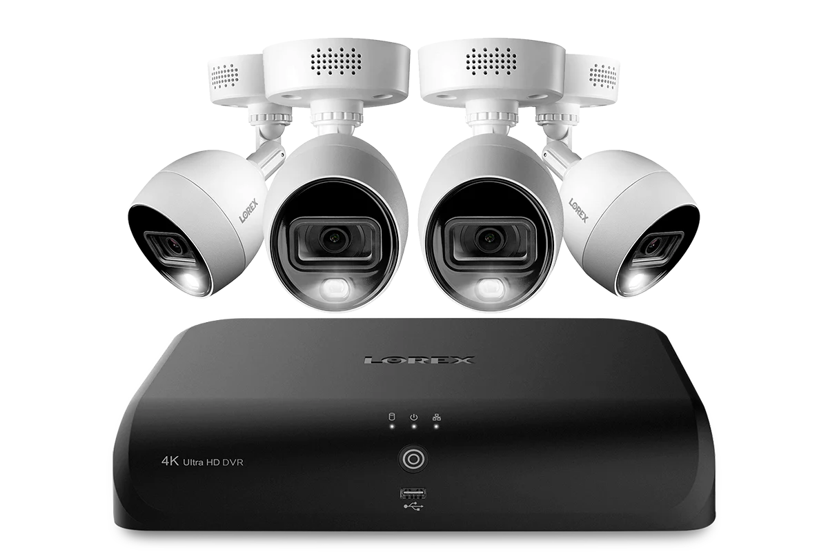 Lorex 4K 8-channel 1TB Wired DVR System with 4 Cameras