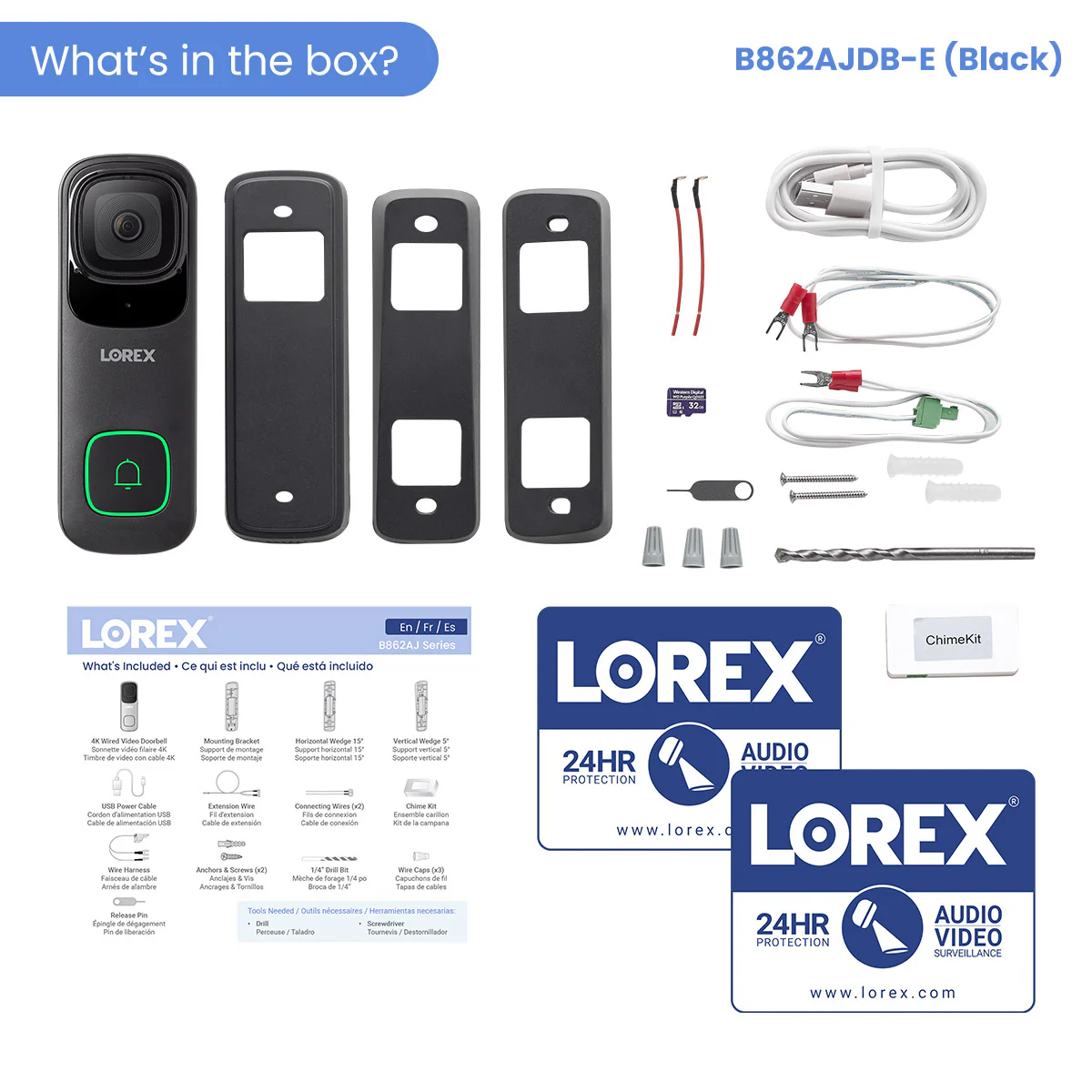 Lorex 4K Wi-Fi Video Doorbell (Wired, 32GB) - Image 9