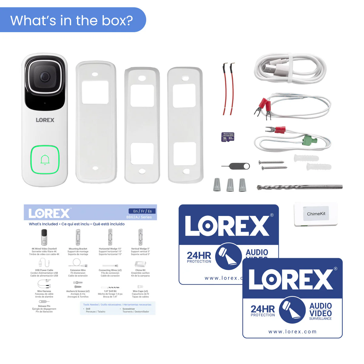 Lorex 4K Wired Video Doorbell (Wired, 32GB, Cloud-Enabled) - Amazon - Image 5
