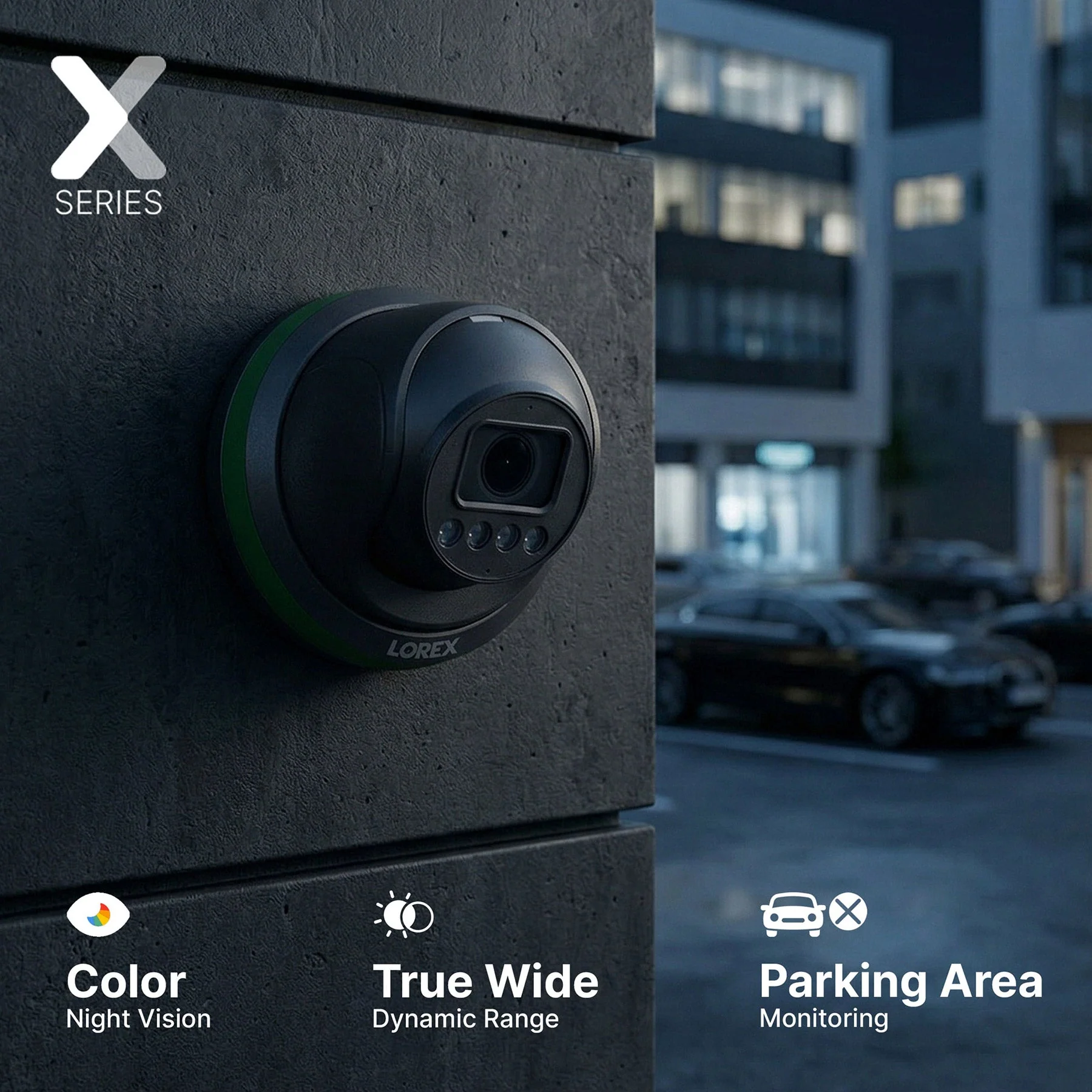 Lorex Connect X3 4K Motorized Varifocal PoE Turret Camera with Active Deterrence - Black/White - Image 3