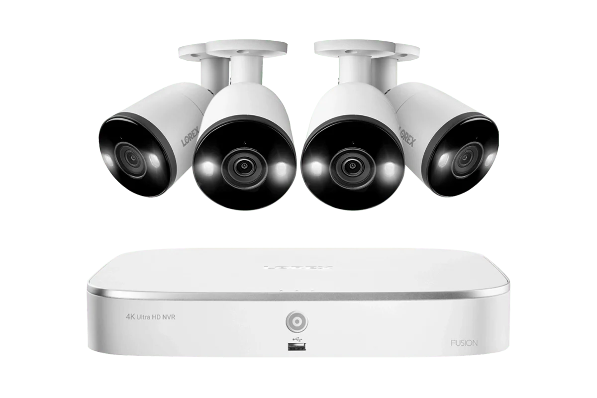 Lorex Fusion 4K 16-Channel (8 Wired + 8 Wi-Fi) 2TB NVR System with Bullet Cameras Featuring Smart Deterrence and 2-Way Talk - Amazon
