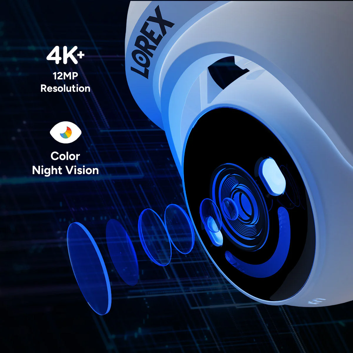 Lorex Classic 4K+ PoE AI Turret Camera with Person & Vehicle Detection - Image 2