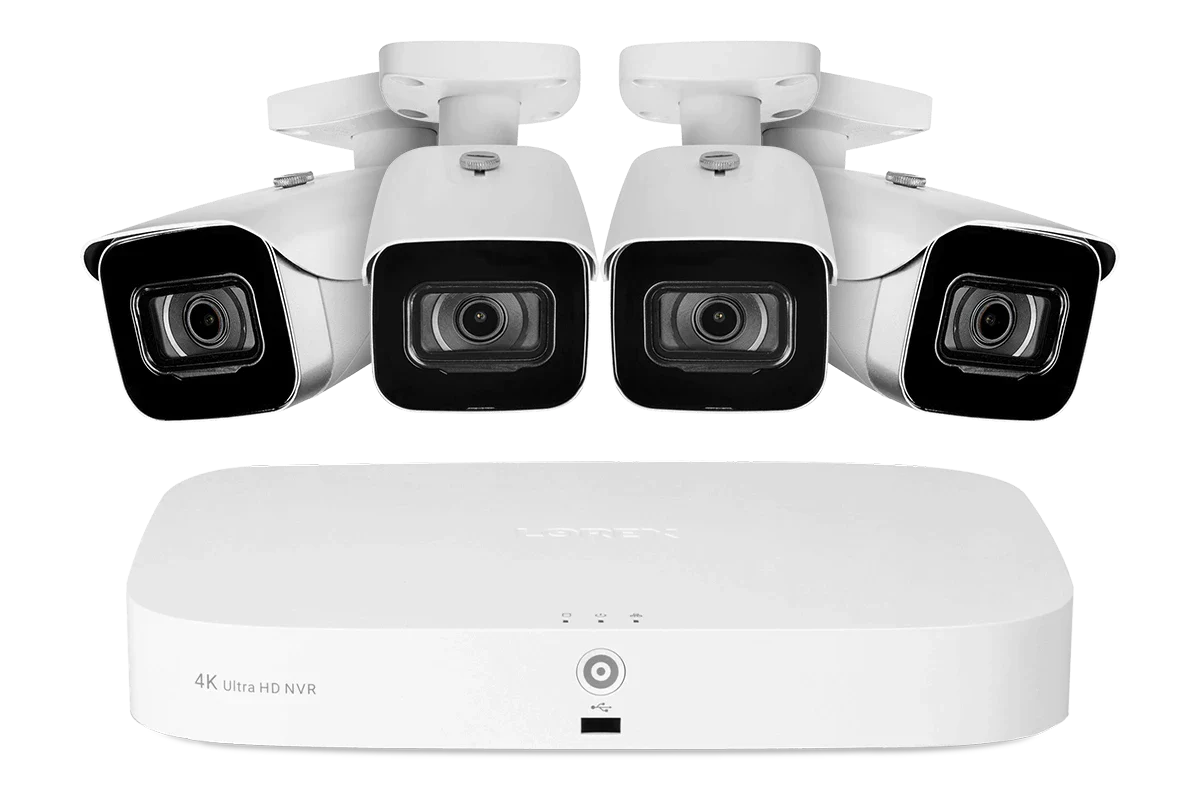 Lorex 4K 16-Camera Capable (8 Wired + 8 Fusion Wi-Fi) 2TB NVR System with 4 Bullet Cameras