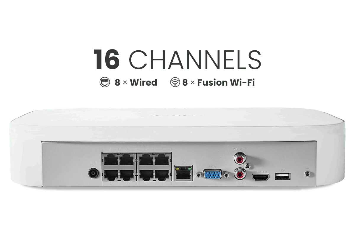 Lorex 4K 16-Camera Capable (8 Wired + 8 Fusion Wi-Fi) 2TB NVR System with 4 Bullet Cameras - Image 2