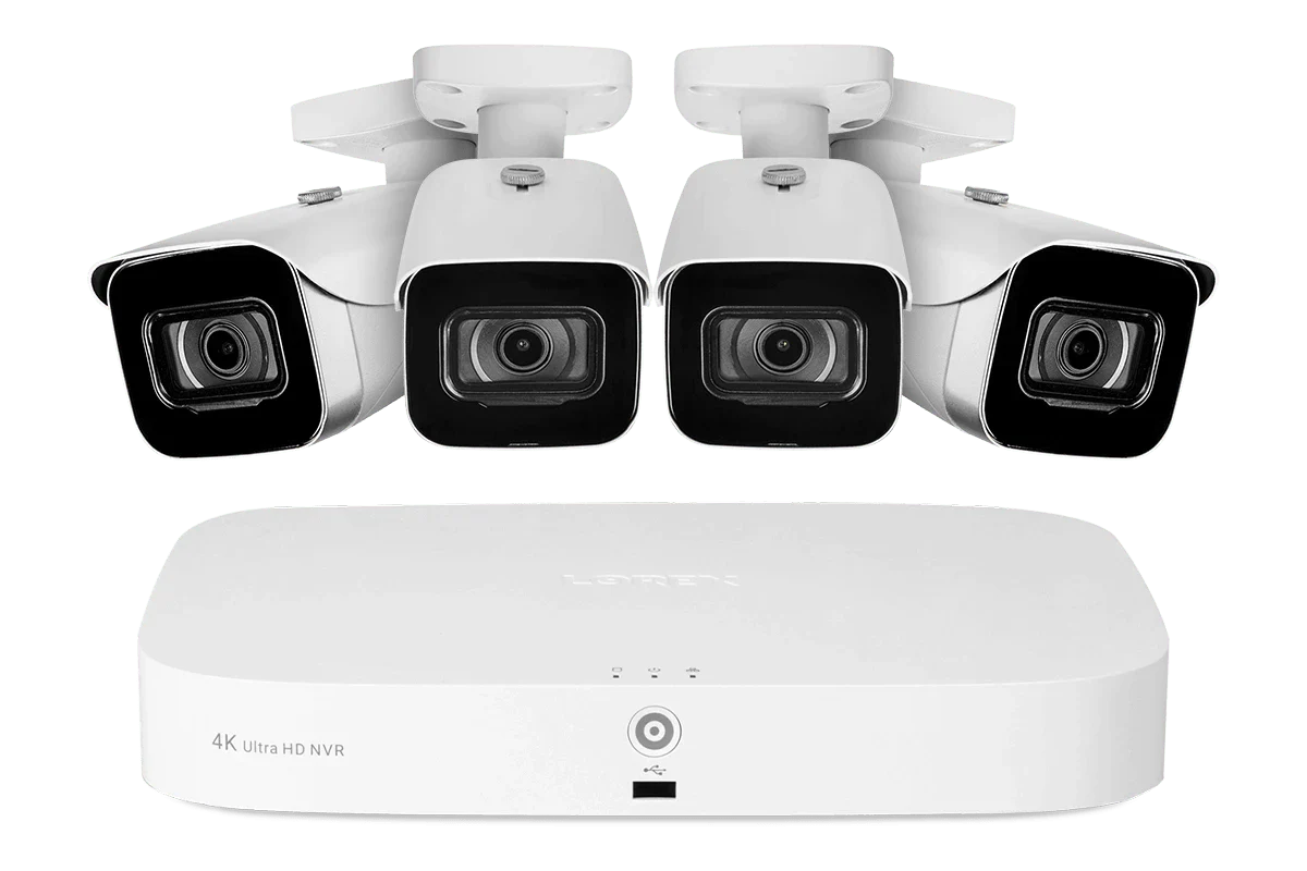 Lorex 4K 16-Camera Capable (8 Wired + 8 Fusion Wi-Fi) 2TB NVR System with 4 Bullet Cameras