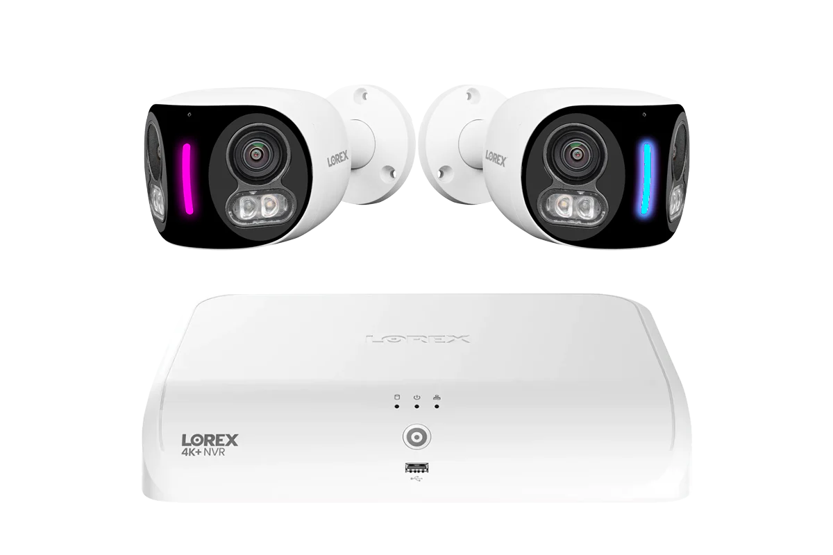 Lorex Fusion 4K+ 16 Channel (8 Wired + 8 Fusion Wi-Fi) 2TB NVR System with Two 4K Dual Lens Wi-Fi Cameras