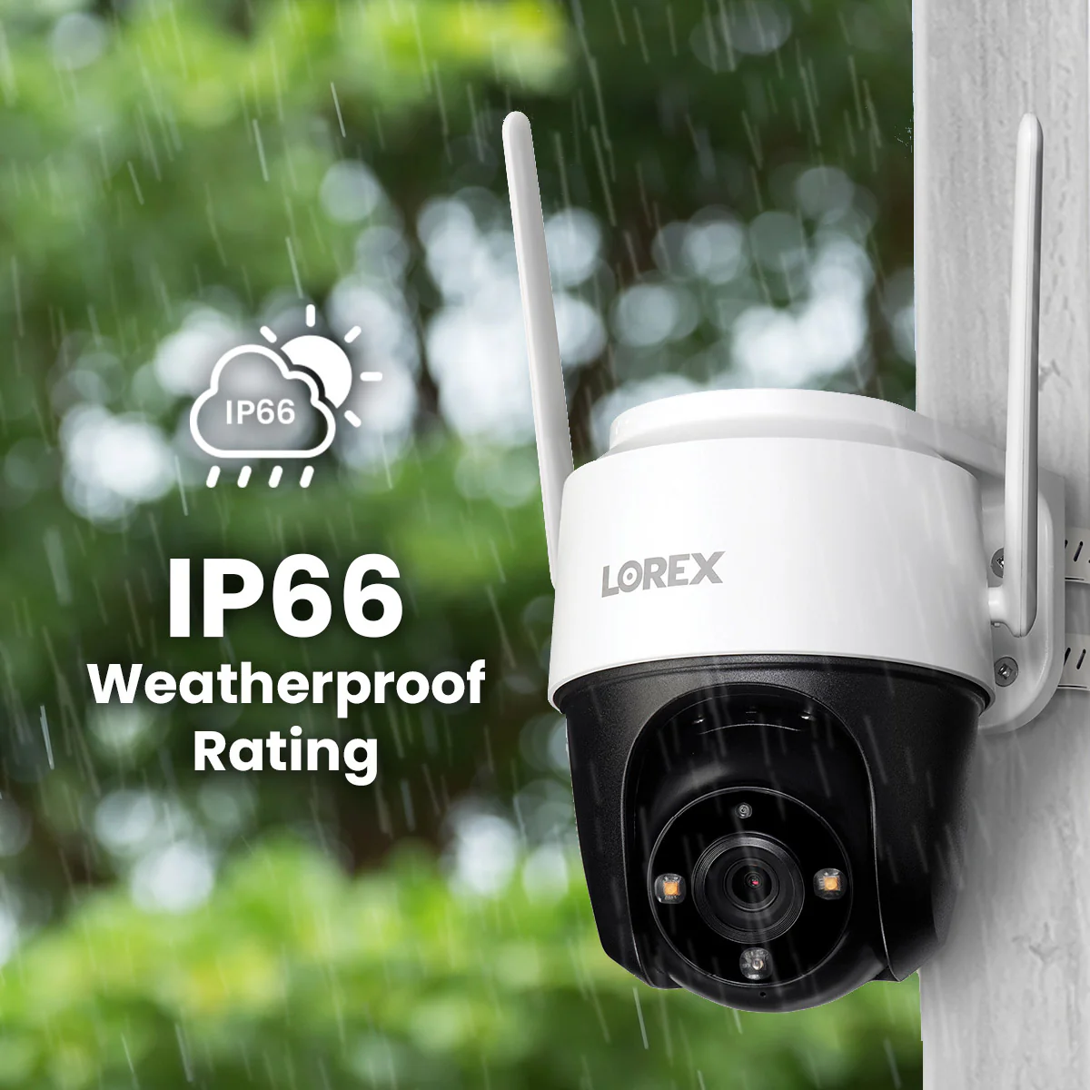 Lorex Wireless Fusion - 4K+ NVR with 2K Wired Doorbell, Outdoor Pan-Tilt Camera, Wi-Fi Floodlight Camera, Two 4K Wi-Fi 6 Outdoor Cameras and Two Indoor Pan-Tilt Cameras - Image 5