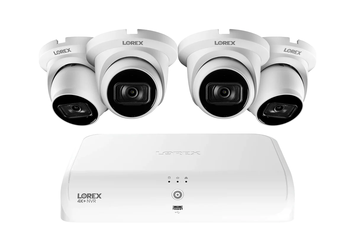 Lorex 4K Fusion 2TB Wired NVR System with 4K IP Dome Cameras