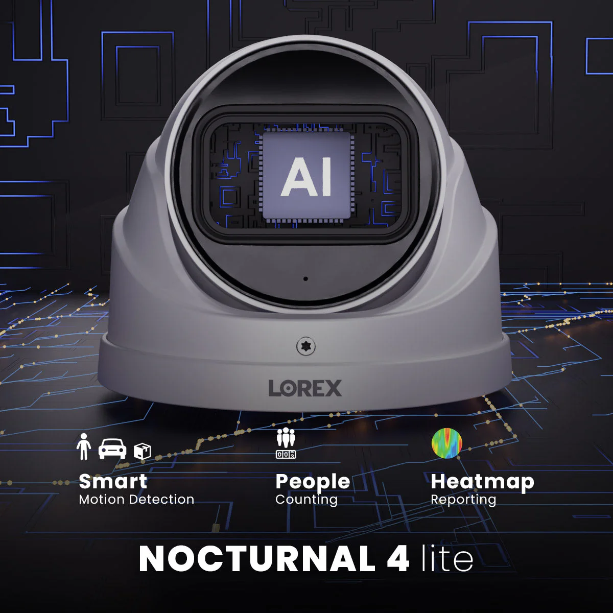 Nocturnal Series N4 Lite 4K IP Wired Turret Security Camera with Motorized Varifocal Lens, Real-Time 30FPS Recording - Image 3