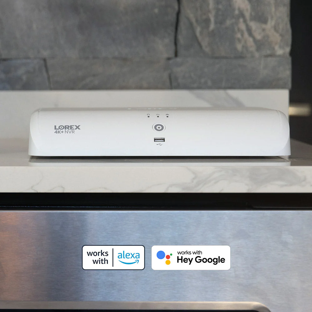Lorex 4K Fusion 2TB Wired NVR System with Two 4K Smart Security Lighting Turret Cameras and Two 4K Turret Cameras - Image 2