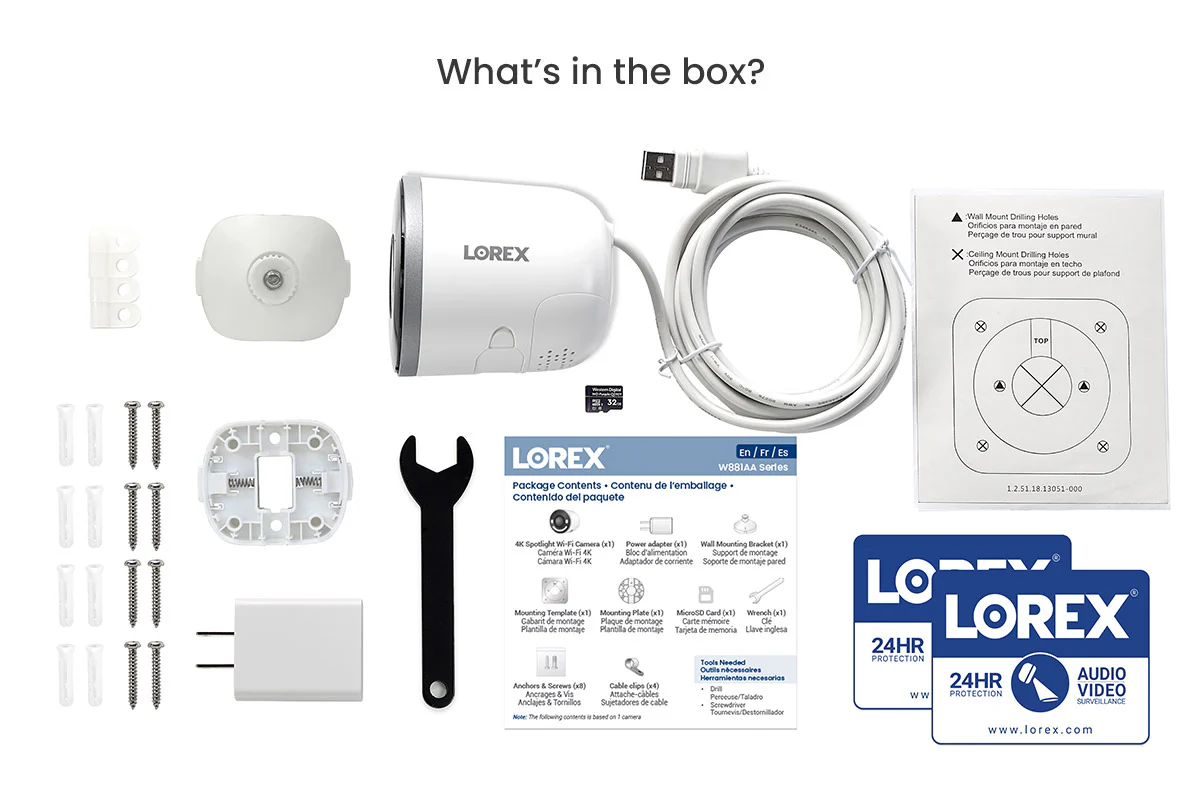 Lorex 4K Spotlight Indoor/Outdoor Wi-Fi 6 Security Camera with Smart Security Lighting - Image 4